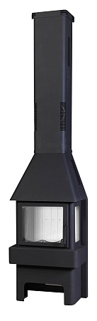 КАМИН БАВАРИЯ ТРИ СТЕКЛА черный